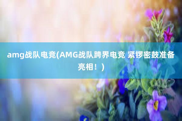 amg战队电竞(AMG战队跨界电竞 紧锣密鼓准备亮相！)