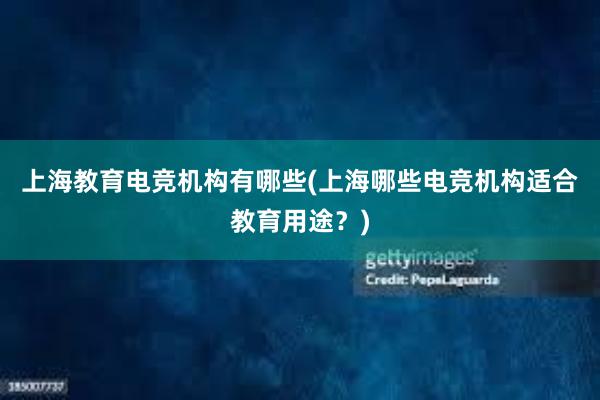 上海教育电竞机构有哪些(上海哪些电竞机构适合教育用途？)