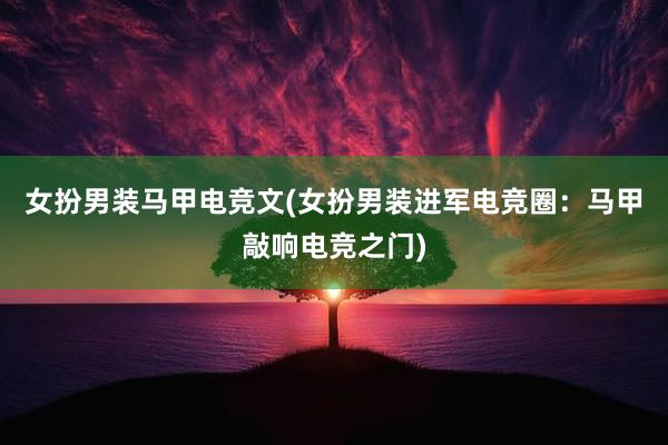 女扮男装马甲电竞文(女扮男装进军电竞圈：马甲敲响电竞之门)