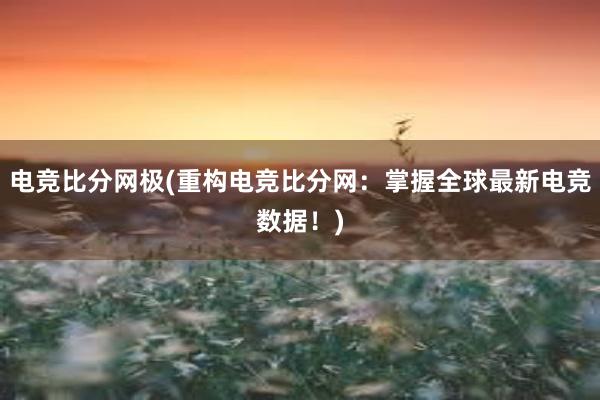 电竞比分网极(重构电竞比分网：掌握全球最新电竞数据！)