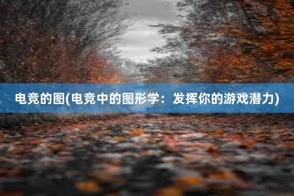 电竞的图(电竞中的图形学：发挥你的游戏潜力)