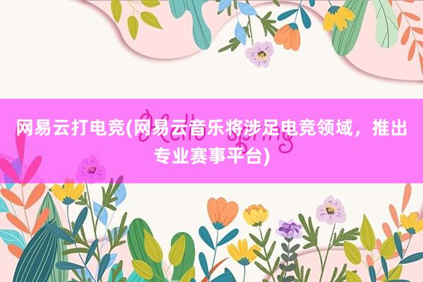 网易云打电竞(网易云音乐将涉足电竞领域，推出专业赛事平台)