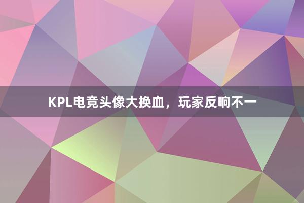 KPL电竞头像大换血，玩家反响不一