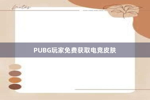 PUBG玩家免费获取电竞皮肤