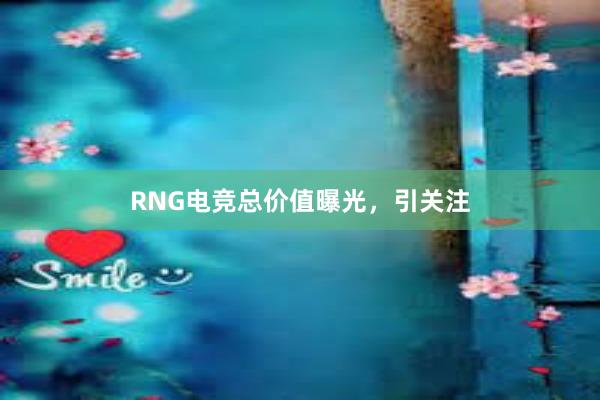 RNG电竞总价值曝光，引关注