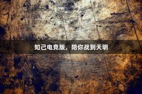 知己电竞版，陪你战到天明