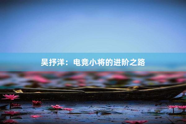 吴抒洋：电竞小将的进阶之路