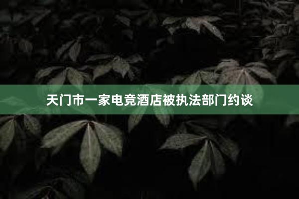 天门市一家电竞酒店被执法部门约谈